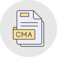 Cma Line Filled Light Circle Icon vector