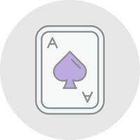 Spades Line Filled Light Circle Icon vector