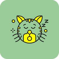 dormir lleno amarillo icono vector