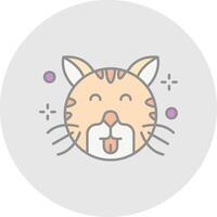 Cute Line Filled Light Circle Icon vector