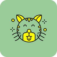 Cute Filled Yellow Icon vector