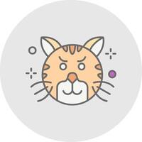 Envy Line Filled Light Circle Icon vector