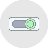 Switch Line Filled Light Circle Icon vector