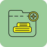 Folder Filled Yellow Icon vector