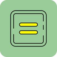 Equal Filled Yellow Icon vector