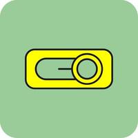 Switch Filled Yellow Icon vector