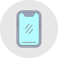Smartphone Line Filled Light Circle Icon vector