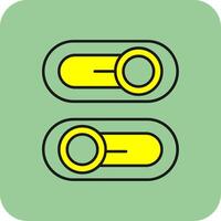 Switch Filled Yellow Icon vector