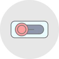 Switch Line Filled Light Circle Icon vector