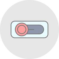 Switch Line Filled Light Circle Icon vector