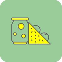 Food Filled Yellow Icon vector