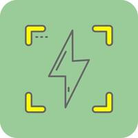Flash Filled Yellow Icon vector