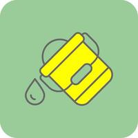 Bucket Filled Yellow Icon vector