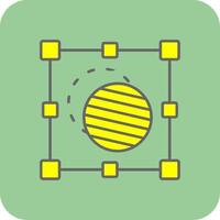Mask Filled Yellow Icon vector