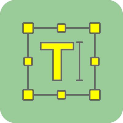 Text Filled Yellow Icon