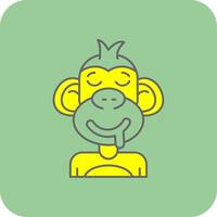 babear lleno amarillo icono vector