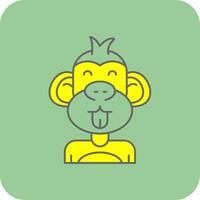 Cute Filled Yellow Icon vector