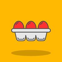 Egg Filled Shadow Icon vector