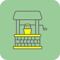 Well Filled Yellow Icon vector