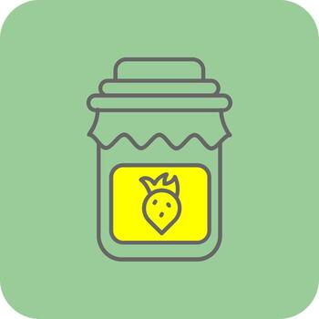 Jam Filled Yellow Icon vector