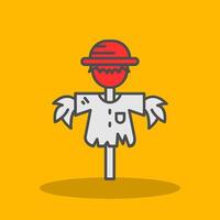 Scarecrow Filled Shadow Icon vector