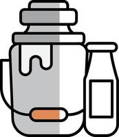 Milk Filled Half Cut Icon vector
