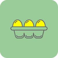 Egg Filled Yellow Icon vector