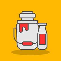 Milk Filled Shadow Icon vector