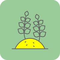 Wheat Filled Yellow Icon vector