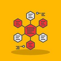 Relation Filled Shadow Icon vector
