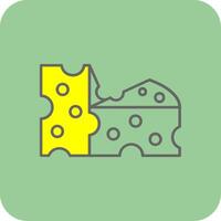 Chesse Filled Yellow Icon vector