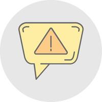 Alert Line Filled Light Circle Icon vector