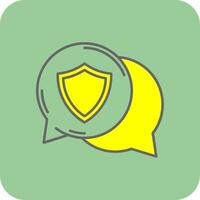 Secure Filled Yellow Icon vector