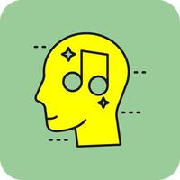 Music Filled Yellow Icon vector