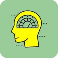 Psychology Filled Yellow Icon vector