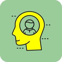 Personality Filled Yellow Icon vector