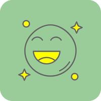 Happy Filled Yellow Icon vector