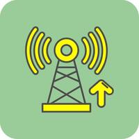 Signal Filled Yellow Icon vector