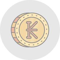 Kip Line Filled Light Circle Icon vector