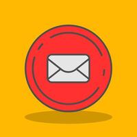 Email Filled Shadow Icon vector