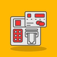 Atm Filled Shadow Icon vector