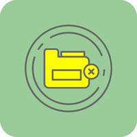 Delete Filled Yellow Icon vector