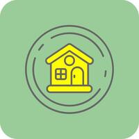 Home Filled Yellow Icon vector