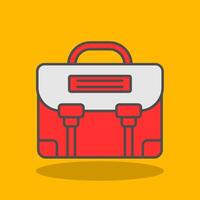 Briefcase Filled Shadow Icon vector