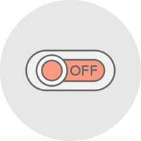 Off Line Filled Light Circle Icon vector