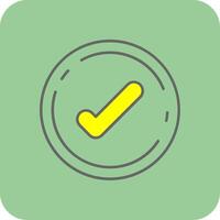 Accept Filled Yellow Icon vector