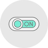 On Line Filled Light Circle Icon vector