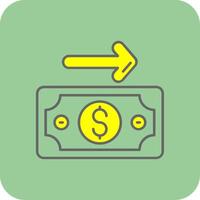 Payment Filled Yellow Icon vector