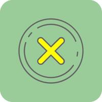 Cancel Filled Yellow Icon vector