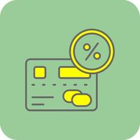 Percentage Filled Yellow Icon vector